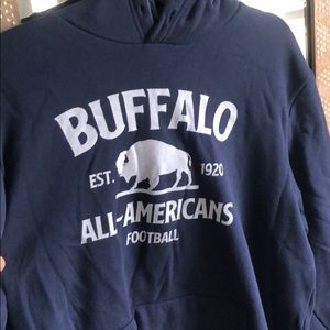 Navy blue Buffalo Bills football sweatshirt
